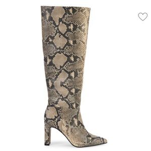 Steve Madden knee high snake print boots